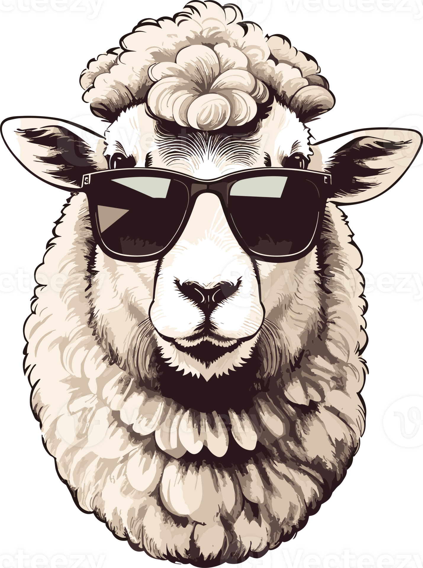 Sheep Chic GlassesAdorned Sheep Art Collection AI Generative 27511092 PNG