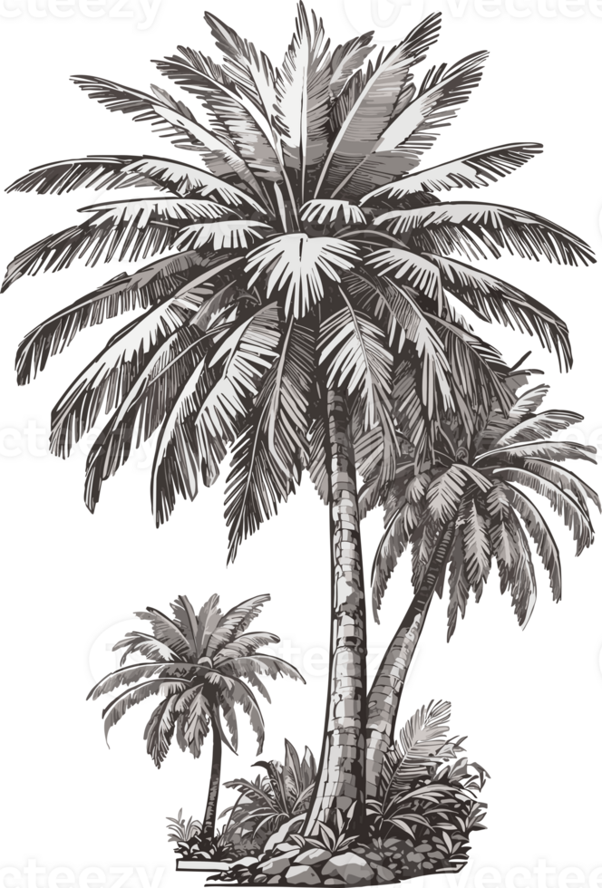 Palms of Peace Coconut Tree Artistry to Enrich Your Space AI Generative png