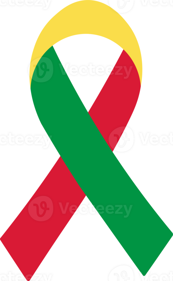 3D Flag of Republic of the Congo on a fabric ribbon. png