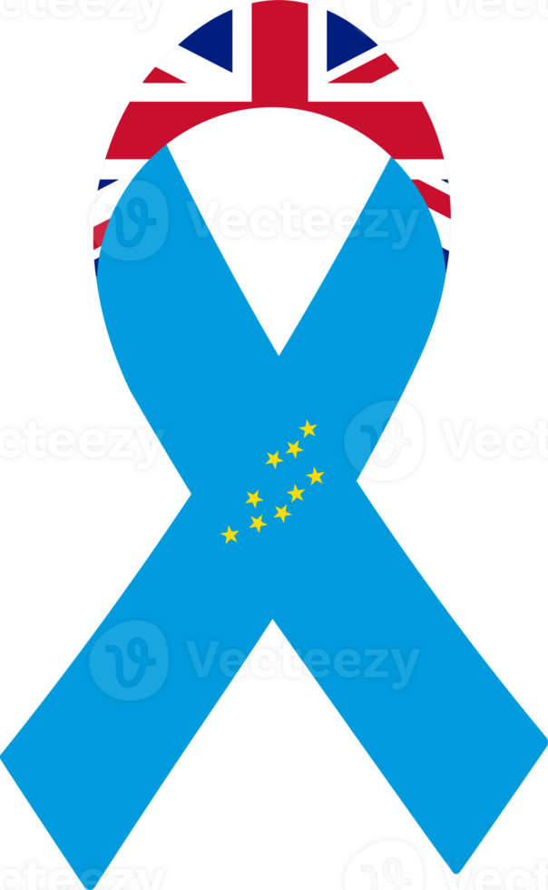3D Flag of Tuvalu on ribbon. png