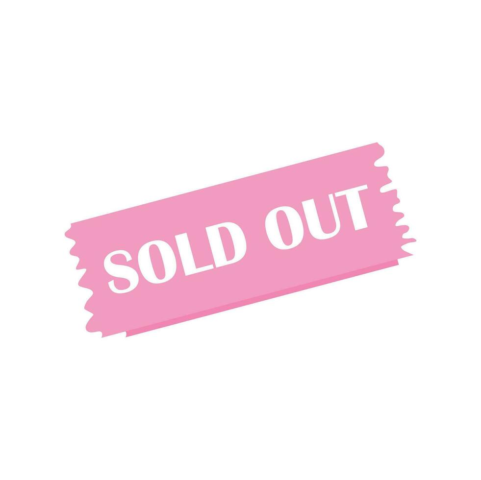 sold out notification vector design