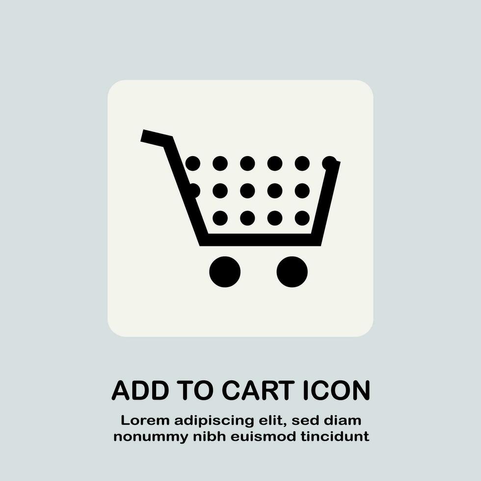 Add to cart icon, shopping cart icon vector on isolated white background.