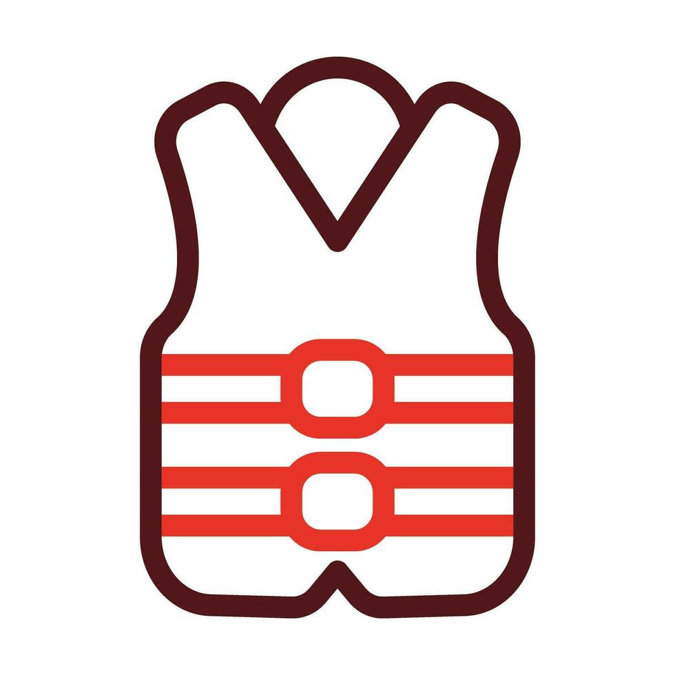 Life Jacket Thick Line Two Color Icons For Personal And Commercial Use. vector