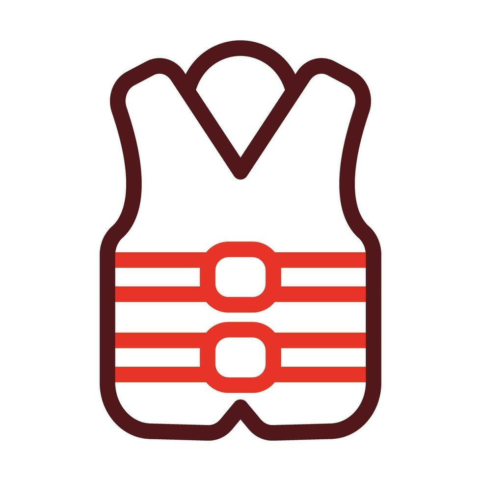 Life Jacket Thick Line Two Color Icons For Personal And Commercial Use. vector