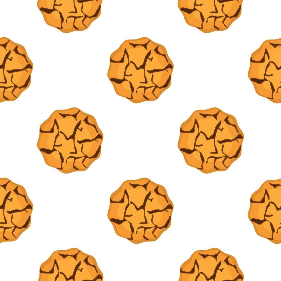 Pattern homemade cookie different taste in pastry biscuit vector