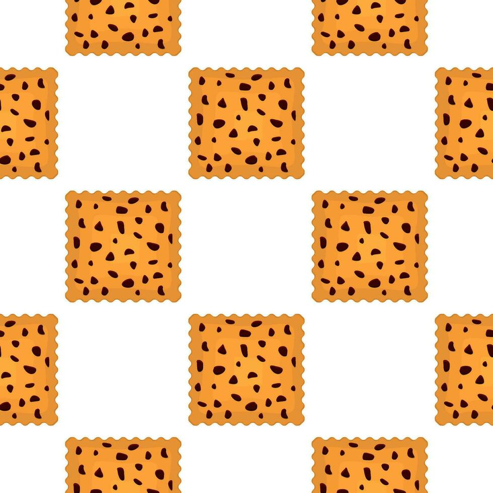 Pattern homemade cookie different taste in pastry biscuit vector
