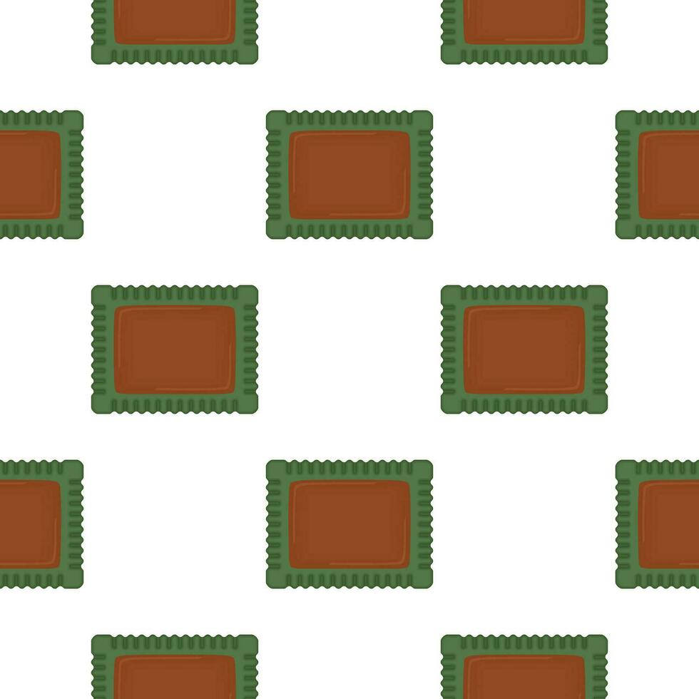 patrón de galletas caseras de diferentes sabores en galletas de pastelería vector