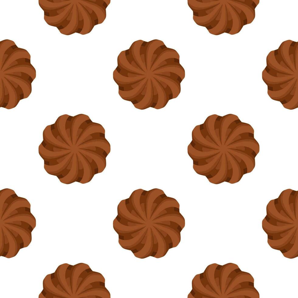 Pattern homemade cookie different taste in pastry biscuit vector
