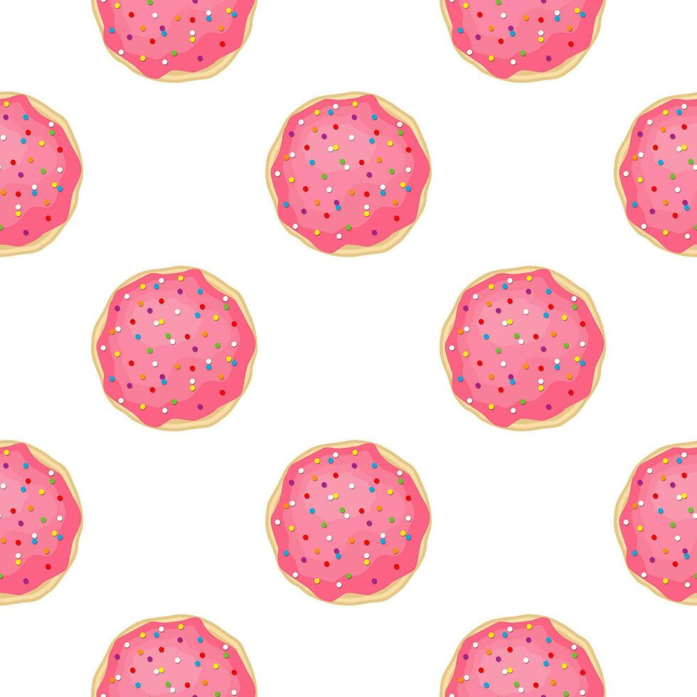 Pattern homemade cookie different taste in pastry biscuit vector