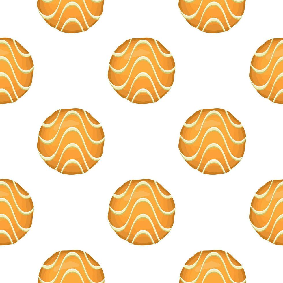 Pattern homemade cookie different taste in pastry biscuit vector