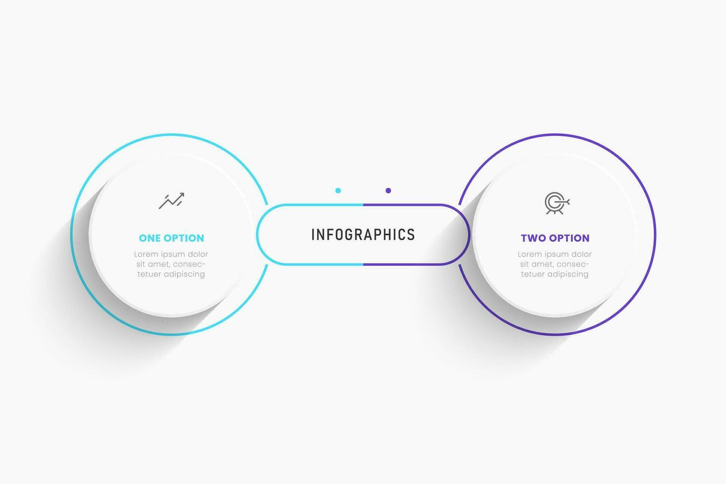 Vector Infographic label design template with icons and 2 options or steps. Can be used for process diagram, presentations, workflow layout, banner, flow chart, info graph.