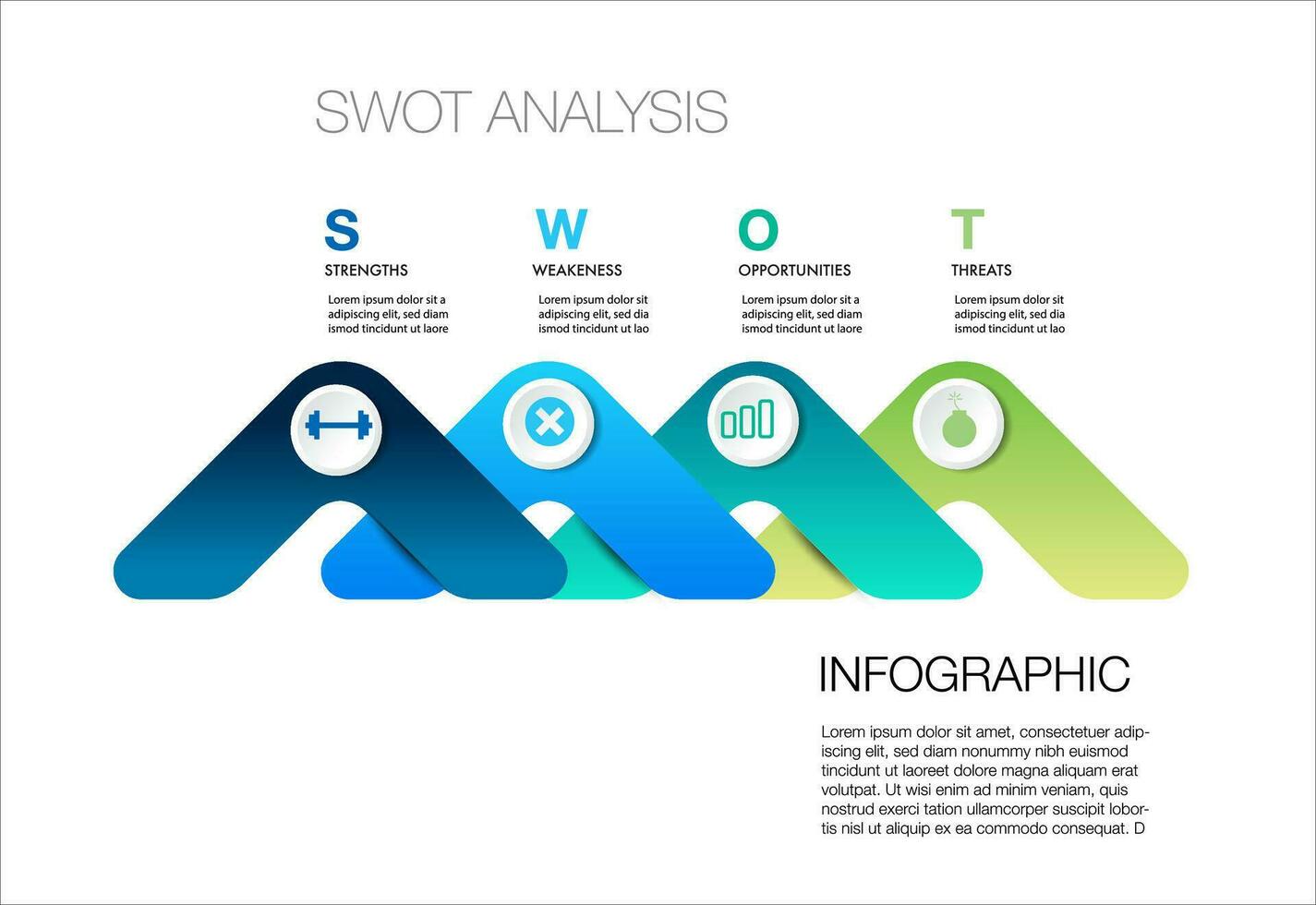 Infographic 4 step template vector