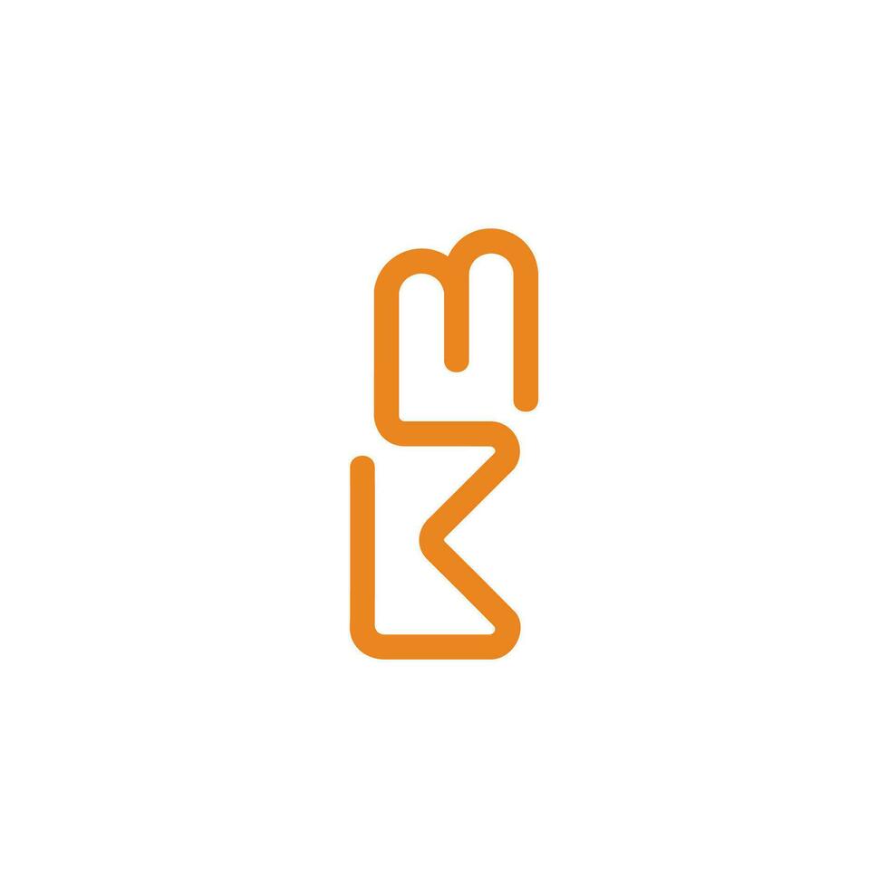 letter mb simple mono line geometry  logo vector