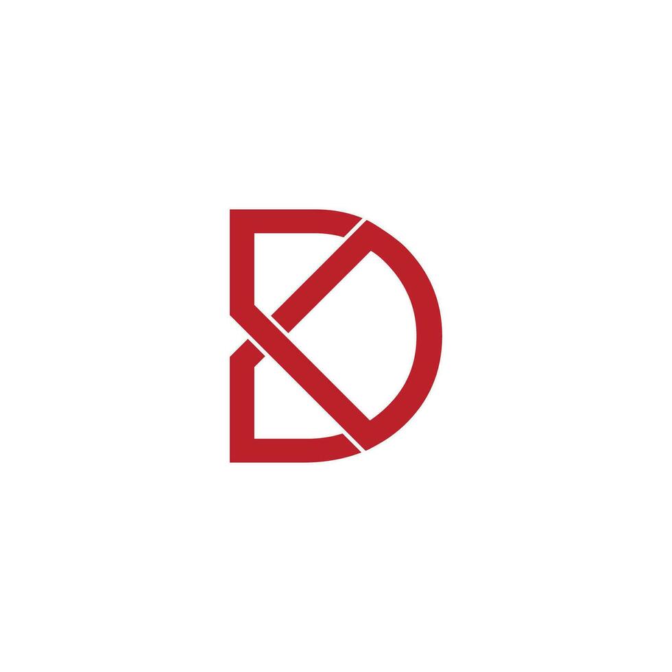 letter dk simple linked line logo vector