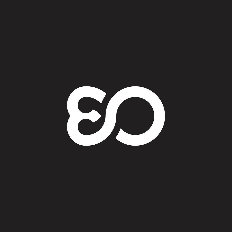 letter eo curve loop logo vector