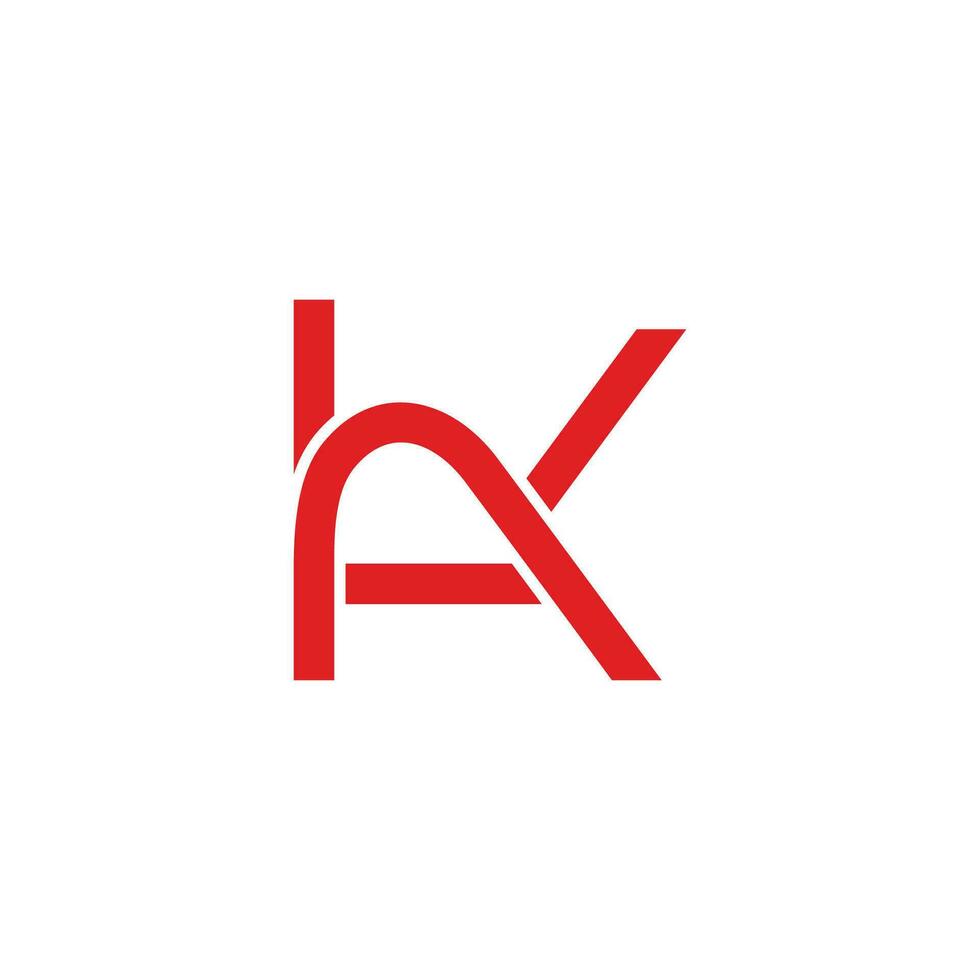letter ak simple geometric line logo vector