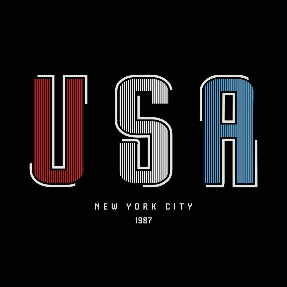 USA New york illustration typography. perfect for t shirt design vector