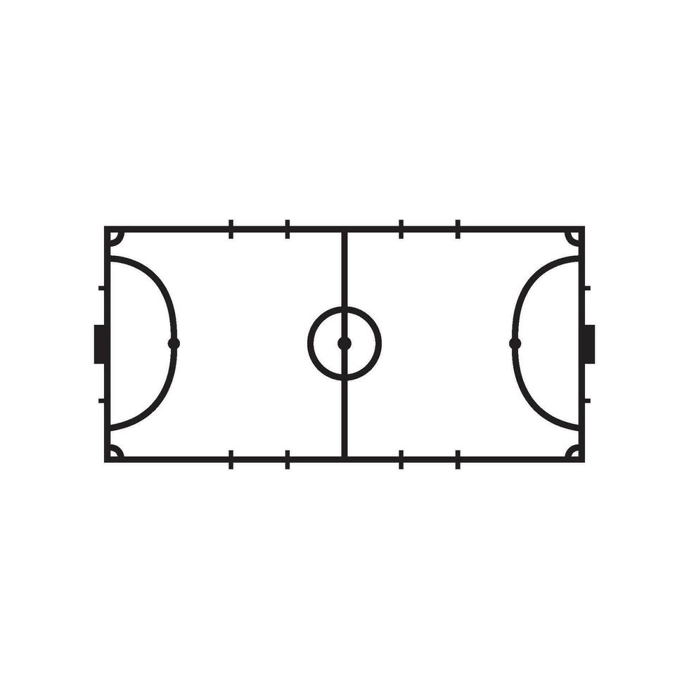 futsal campo icono vector