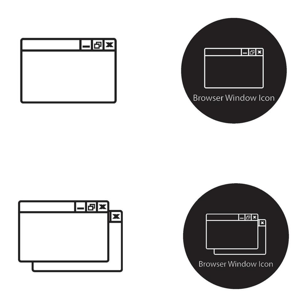 browser window icon vector