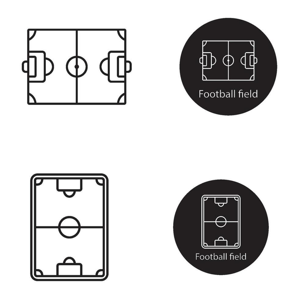 football field icon vector