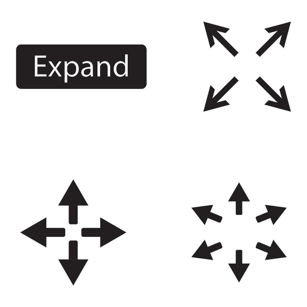 expand icons vector