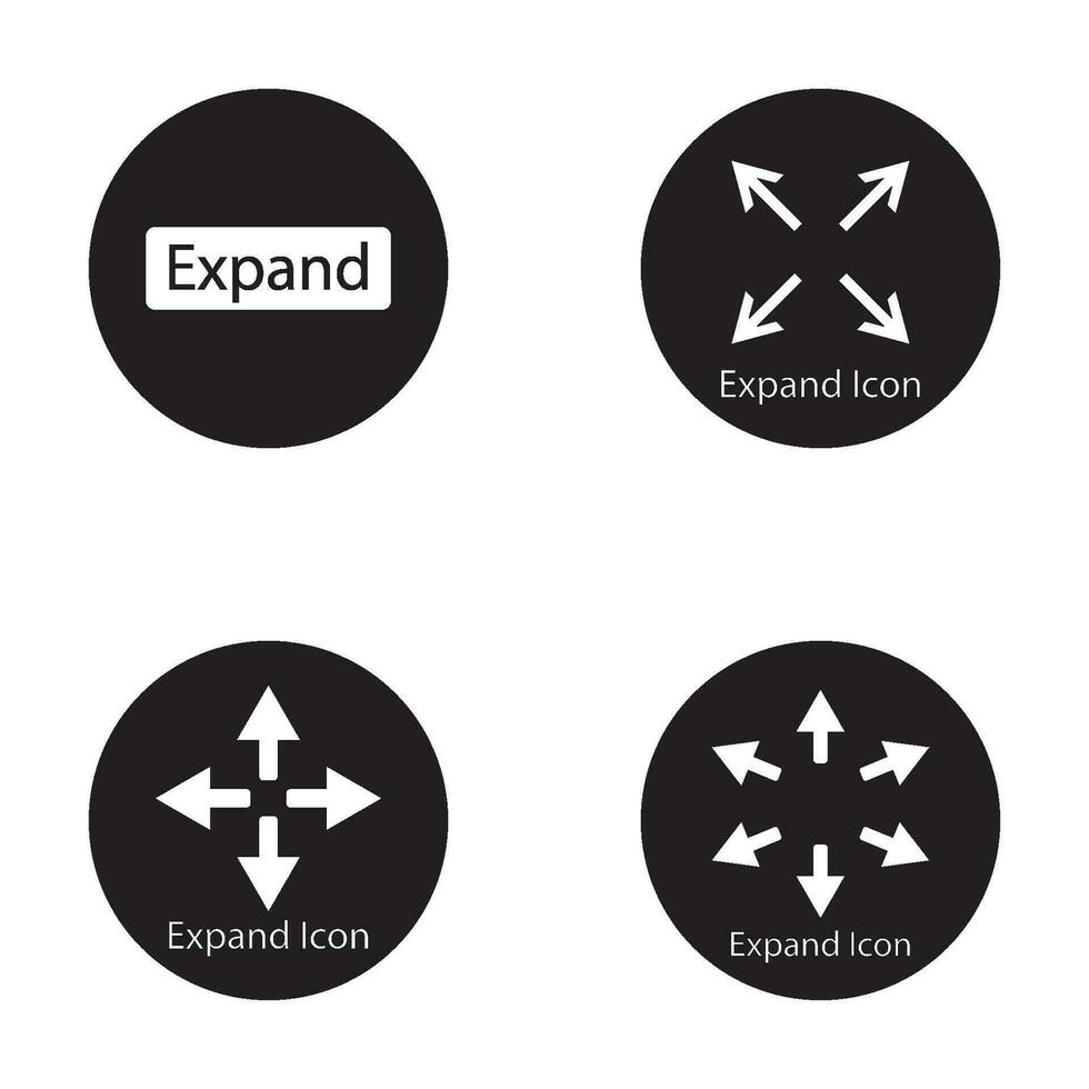 expand icons vector