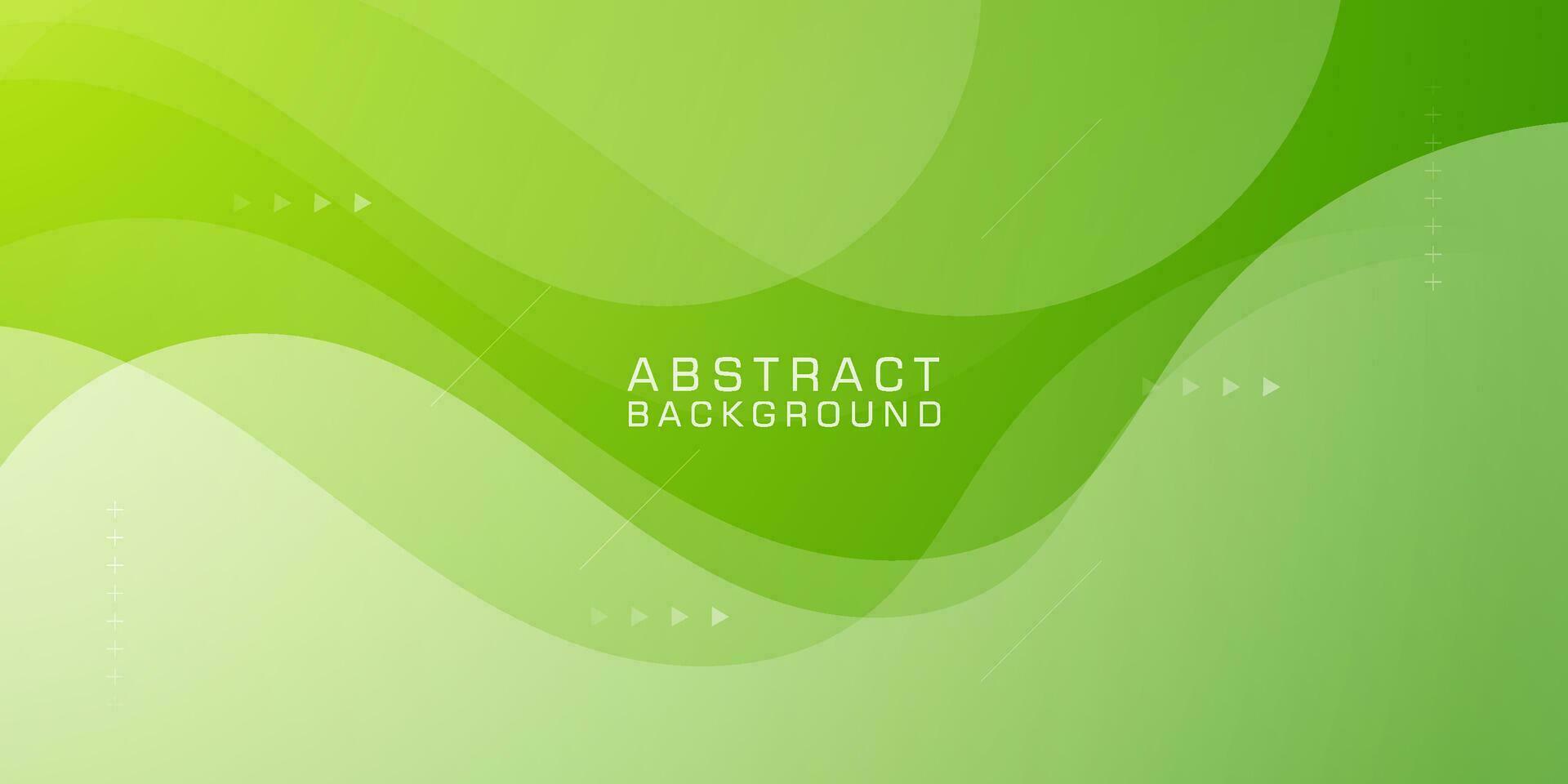 Minimal bright green wave background with simple shape and lines pattern. Colorful simple green design. Simple geometric shapes concept. Eps10 vector