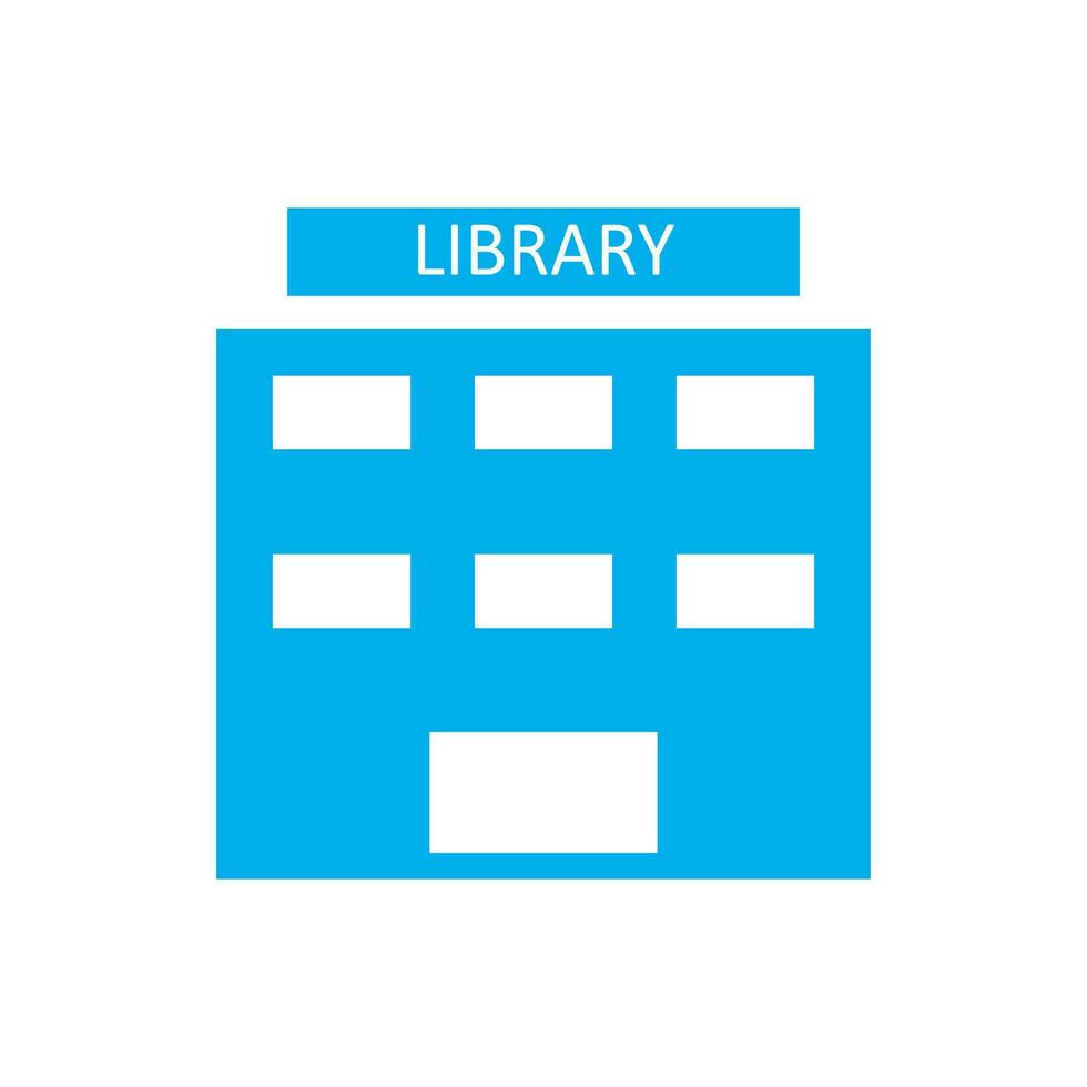 library icon, white background. Flat design style. vector EPS 10.