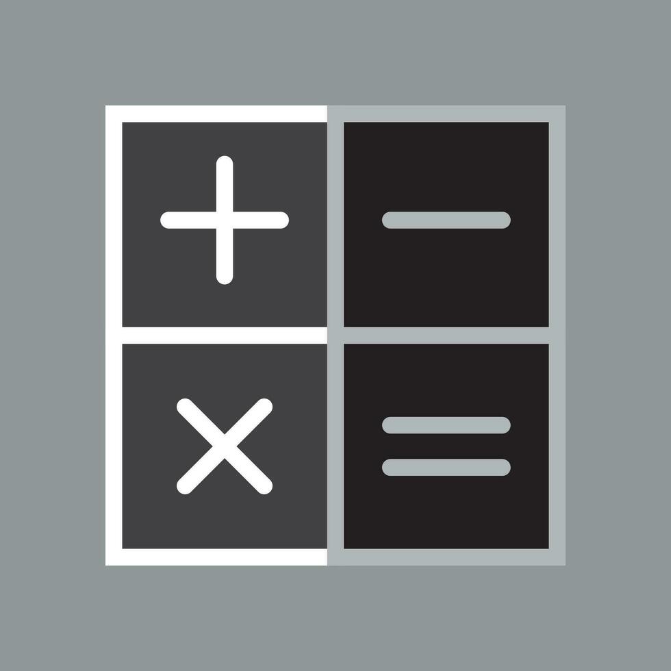 calculator icon on gray background. Flat design style. EPS 10 vector. vector