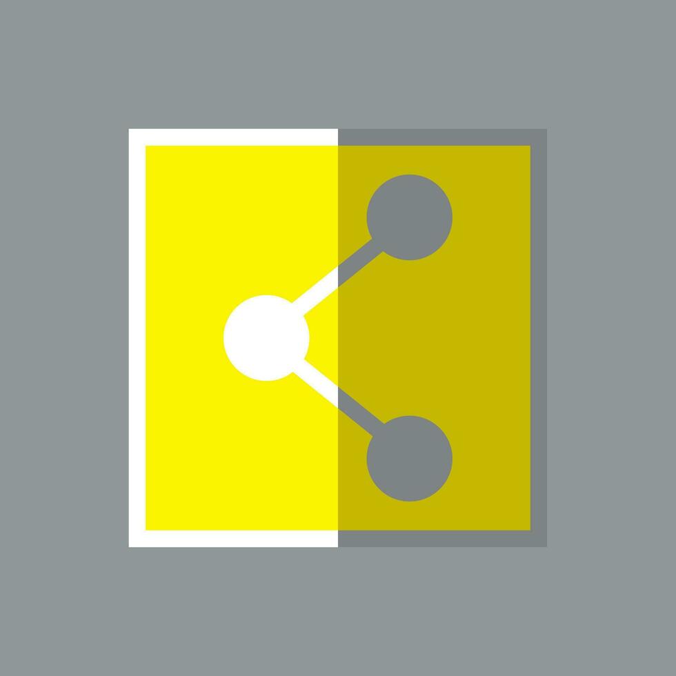 share icon on gray background. Flat design style. EPS 10 vector. vector
