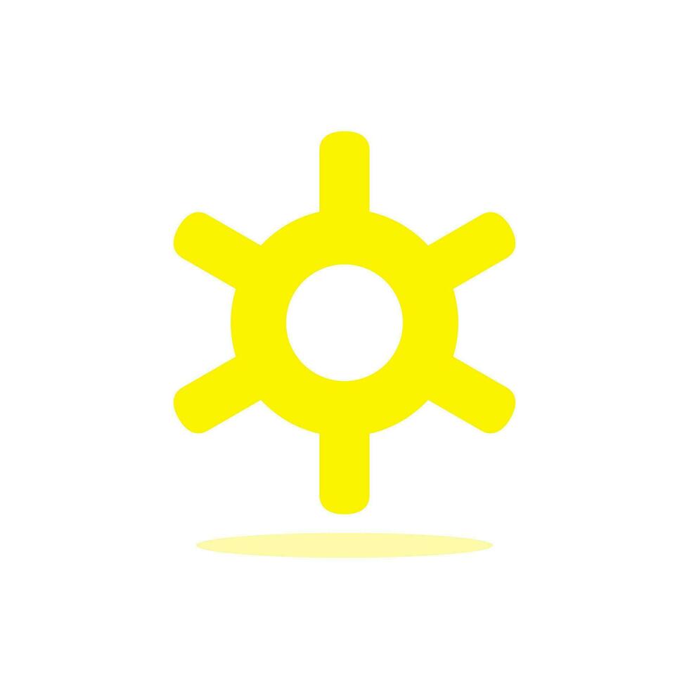 gear icon, setting icon on white background. Flat design style. Vector. vector