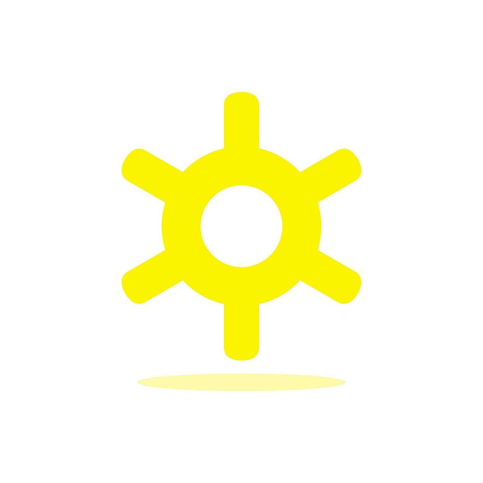 gear icon, setting icon on white background. Flat design style. Vector. vector