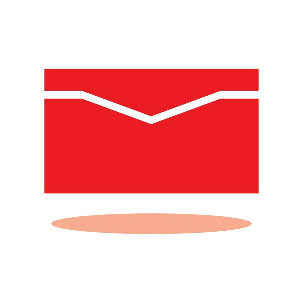 letter icon, message icon on white background. Flat design style. EPS 10 vector. vector
