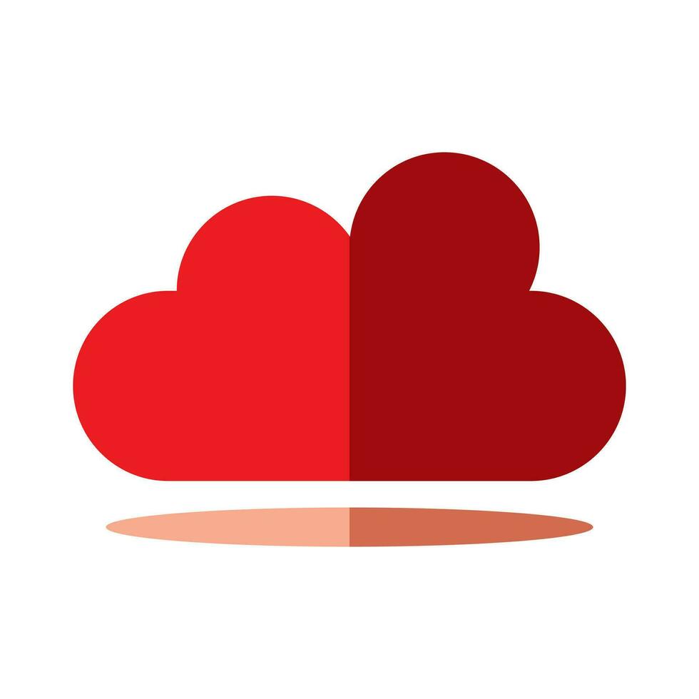 cloud icon on a white background. Flat design style. EPS 10 vector. vector