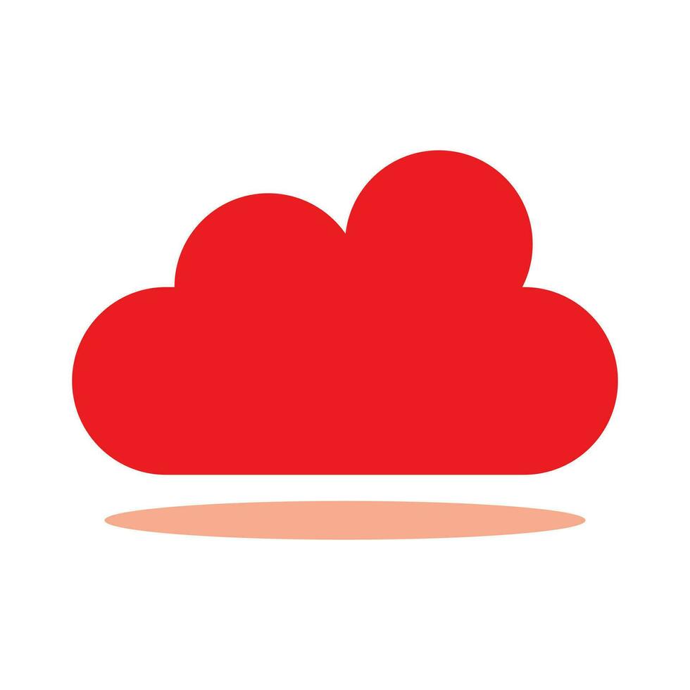 nube icono en un blanco antecedentes. plano diseño estilo. eps 10 vector. vector