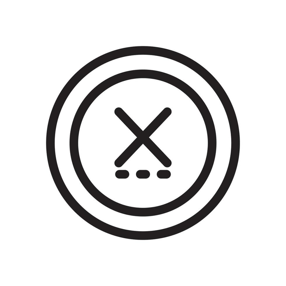 reject icon, line style. EPS 10 Vectors. vector