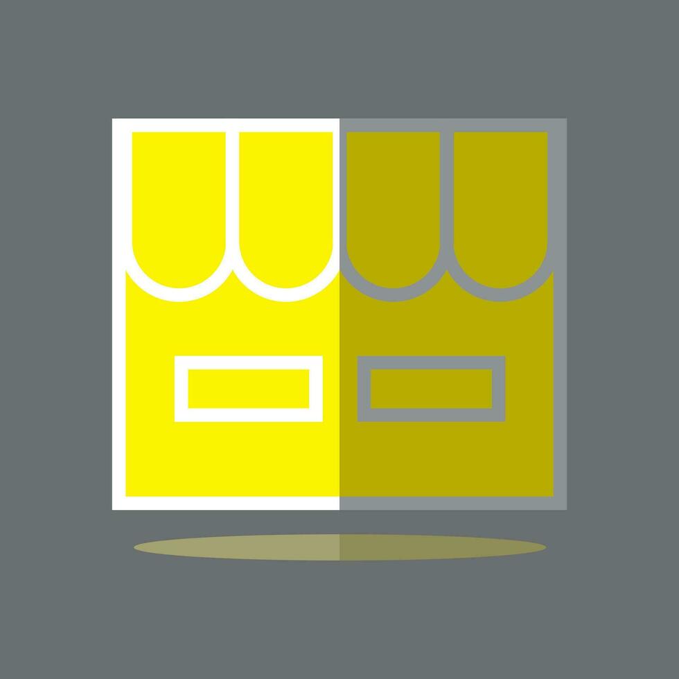 shop icon, white background. Flat design style. vector EPS 10.