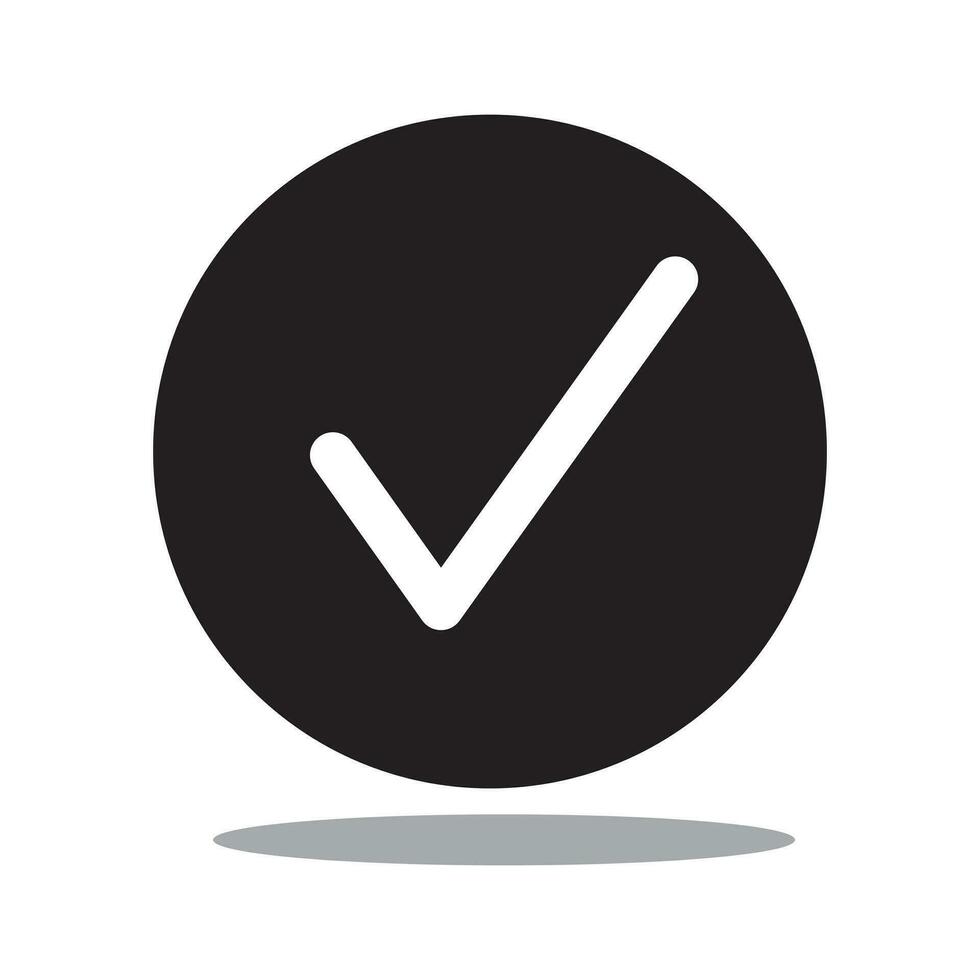 tick icon on a white background. Flat design style. EPS 10 vector. vector