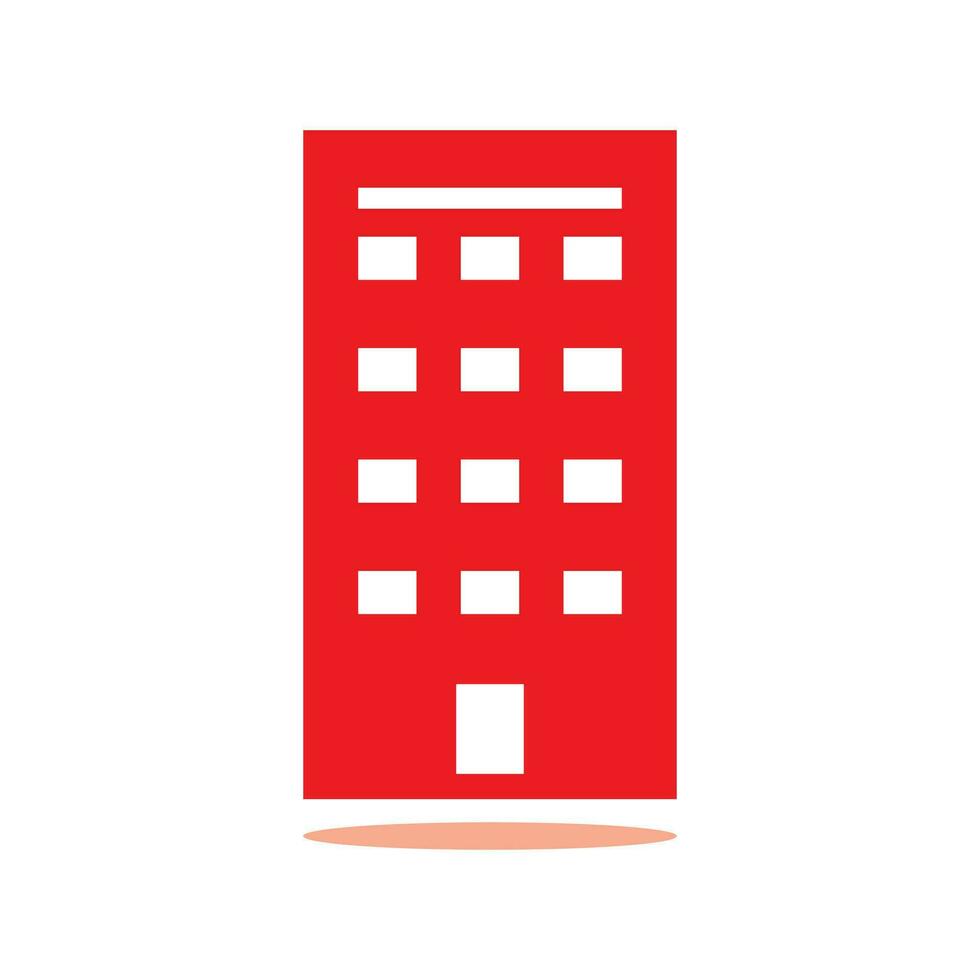 simple hotel and office building icons on white background. Flat design style. EPS 10 vector. vector