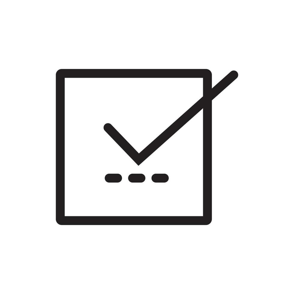 accept icon, line style. EPS 10 Vectors. vector