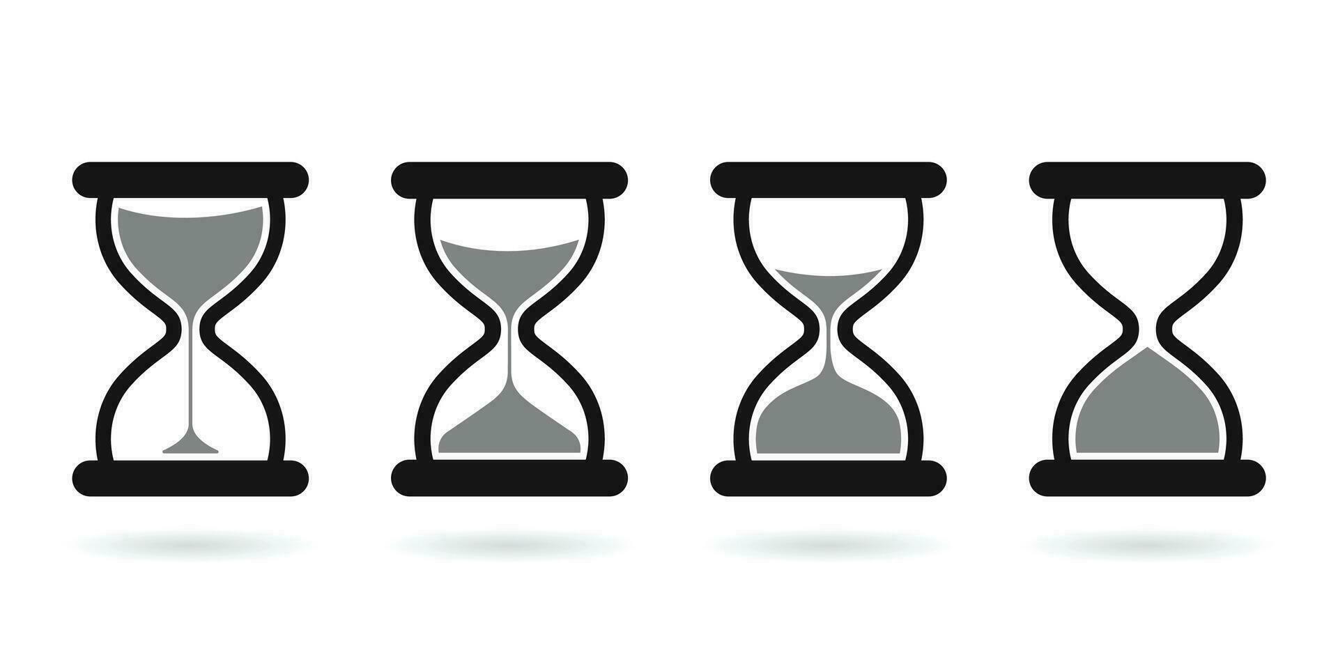 Simple vector hourglass collection. Sand clocks vector icon.