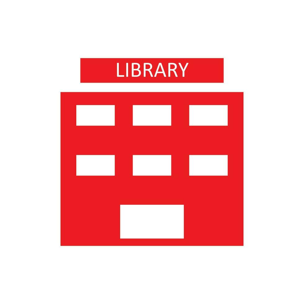 library icon, white background. Flat design style. vector EPS 10.