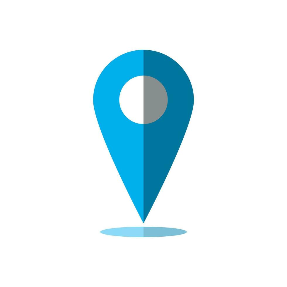 Map pointer icon, simple GPS location symbol on white background. Flat design style. EPS 10 vector. vector