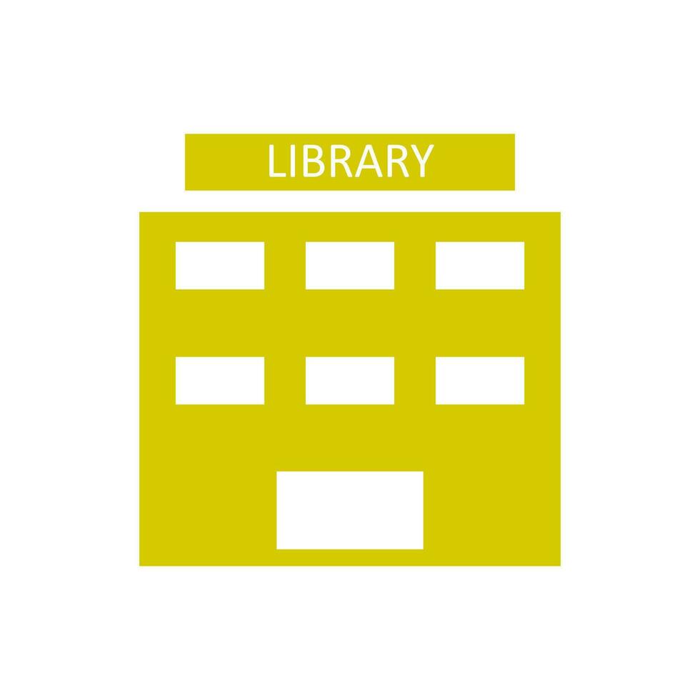 library icon, white background. Flat design style. vector EPS 10.