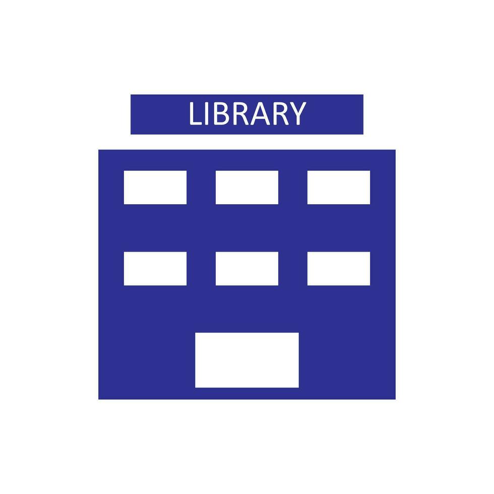 library icon, white background. Flat design style. vector EPS 10.