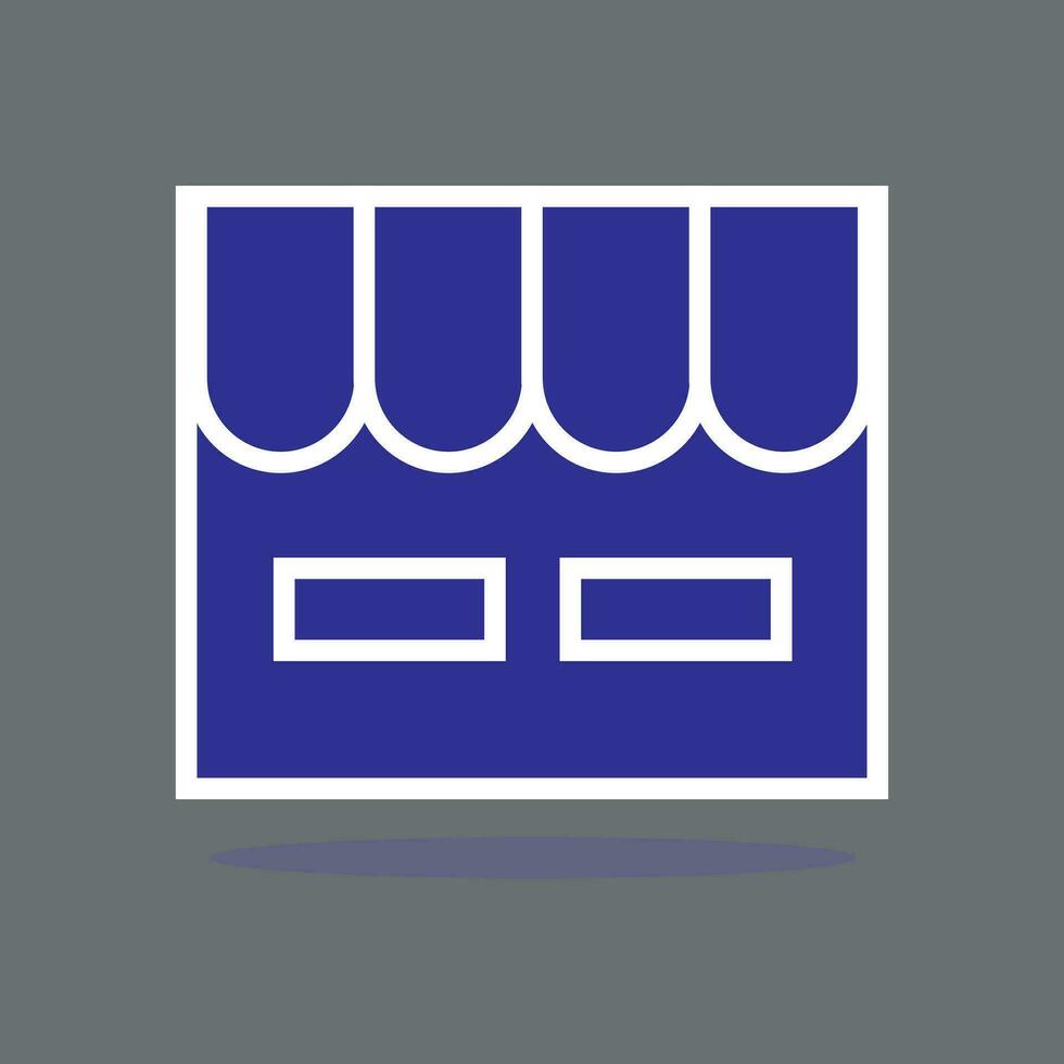 shop icon, white background. Flat design style. vector EPS 10.