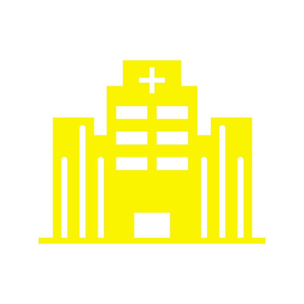 hospital icon, white background. Flat design style. vector EPS 10.