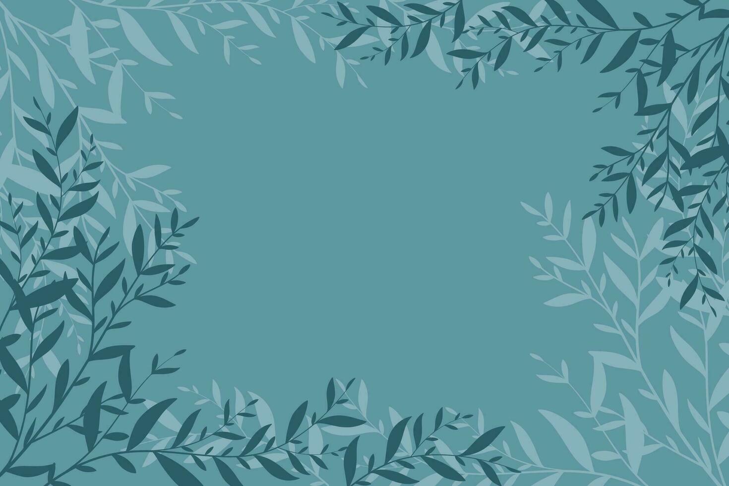 hand drawn nature leaves background vector