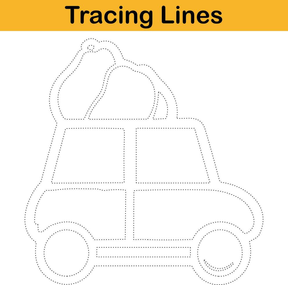 hand drawn tracing worksheets for kids pencontrol and handwriting practice vector