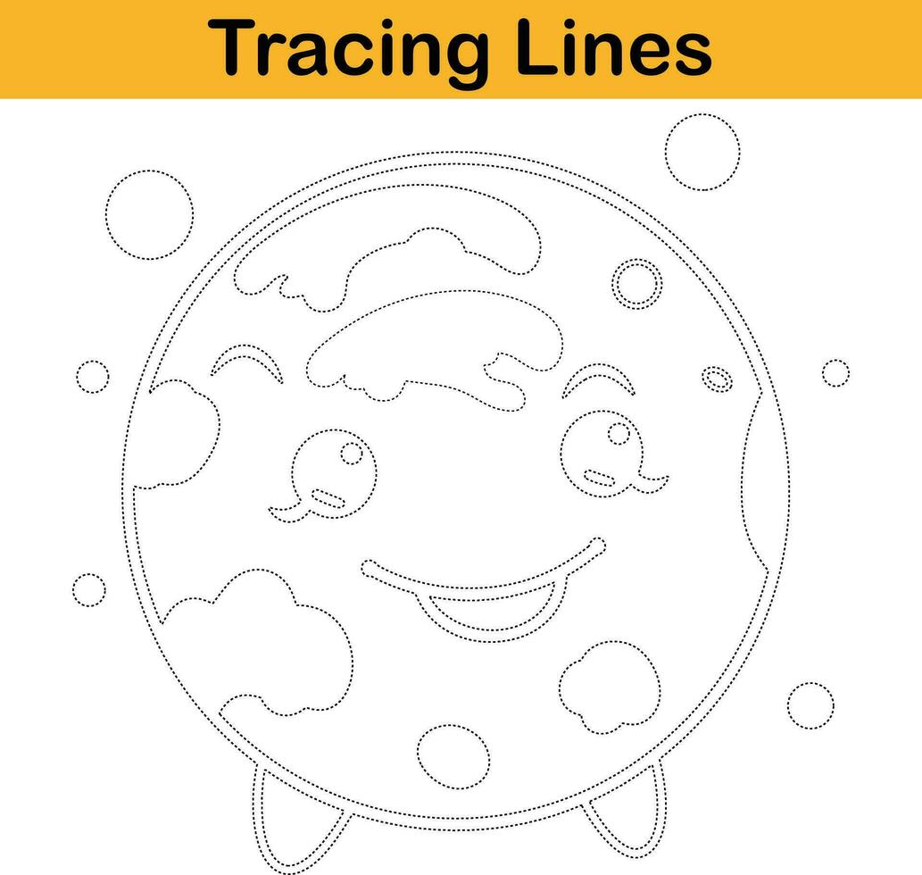 hand drawn tracing worksheets for kids pencontrol and handwriting practice vector